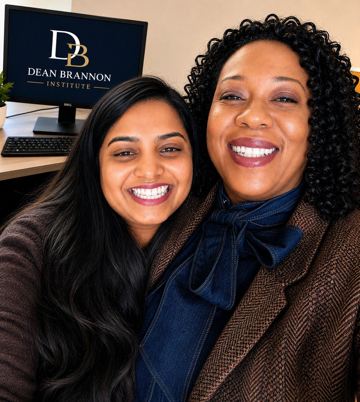 Dr. Camille Smith with a Dean Brannon Institute team member